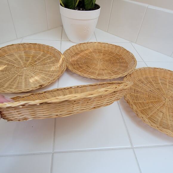 Set of 4 Baskets for Wall Hanging or to Hold Paper Plates - Picture 3 of 6